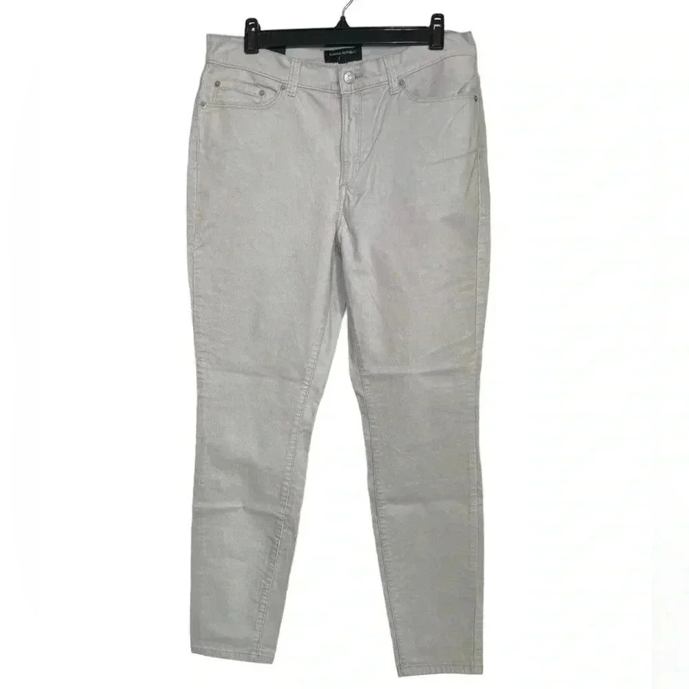 Banana Republic silver skinny cords sz 10